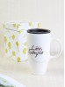 "Live Simple" Porcelain Mug w/ Lid With Gift Box